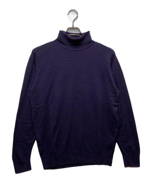 JOHN SMEDLEY（ジョンスメドレー）JOHN SMEDLEY (ジョンスメドレー) タートルネックウールニット パープル サイズ:freeの古着・服飾アイテム