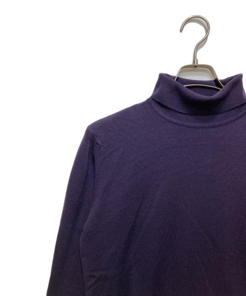 JOHN SMEDLEY（ジョンスメドレー）JOHN SMEDLEY (ジョンスメドレー) タートルネックウールニット パープル サイズ:freeの古着・服飾アイテム