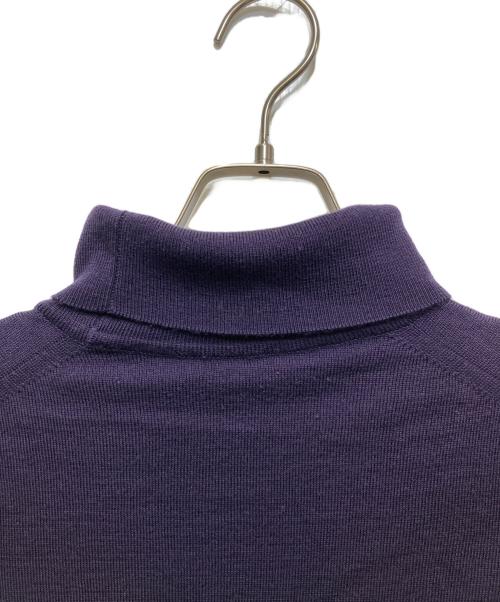 JOHN SMEDLEY（ジョンスメドレー）JOHN SMEDLEY (ジョンスメドレー) タートルネックウールニット パープル サイズ:freeの古着・服飾アイテム