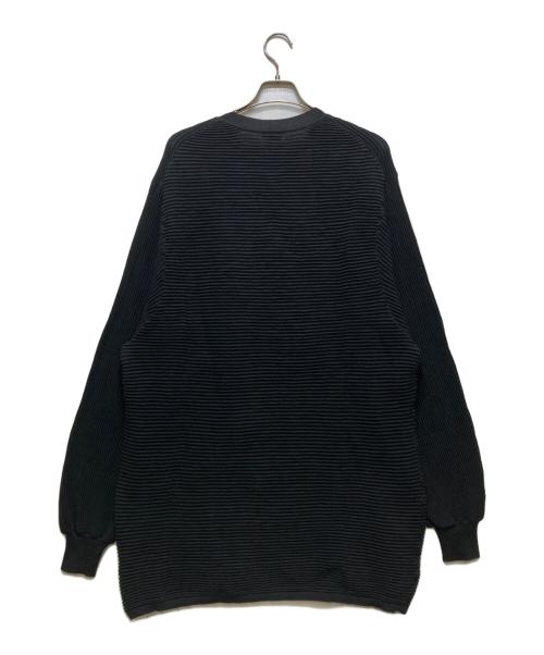 BEASIKS（ベイシックス）BEASIKS (ベイシックス) Tack Knitting Long Sleeve Knit ブラック サイズ:Lの古着・服飾アイテム