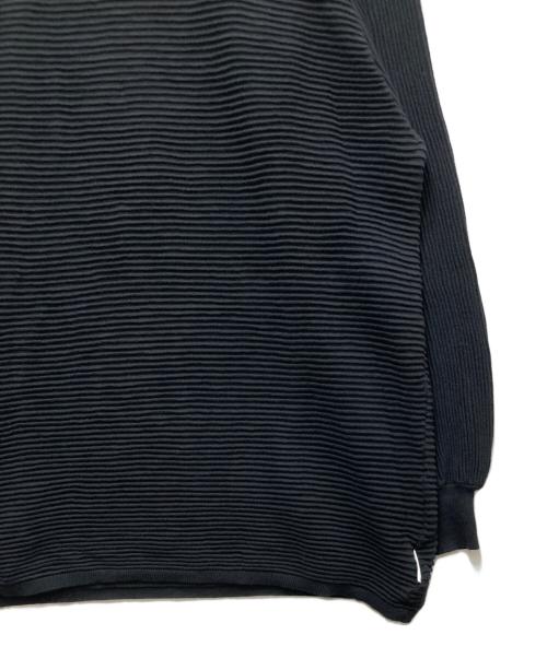 BEASIKS（ベイシックス）BEASIKS (ベイシックス) Tack Knitting Long Sleeve Knit ブラック サイズ:Lの古着・服飾アイテム