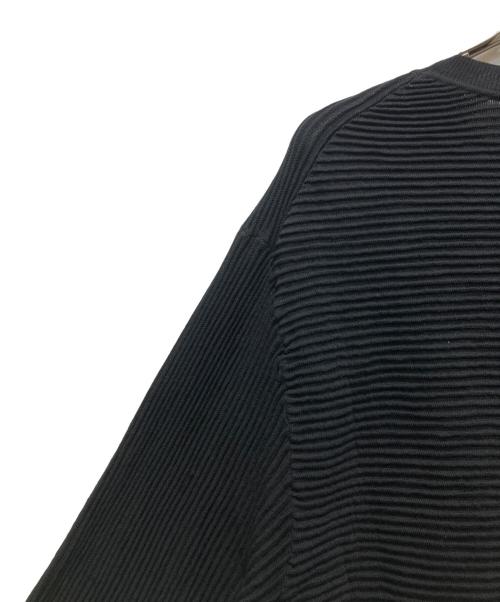 BEASIKS（ベイシックス）BEASIKS (ベイシックス) Tack Knitting Long Sleeve Knit ブラック サイズ:Lの古着・服飾アイテム