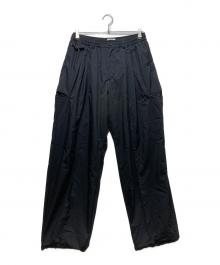 THE JEAN PIELLE（ジャンピエール）の古着「BETA 3 Tuck Nylon Trouser/ベータ3タックナイロントラウザー」｜ブラック