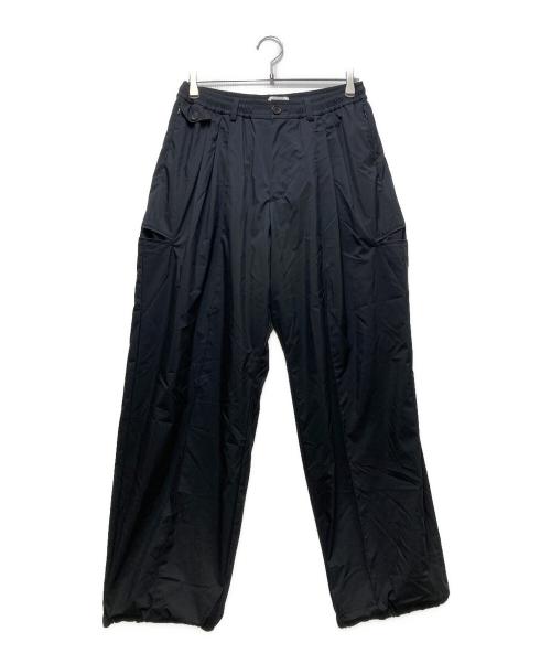 THE JEAN PIELLE（ジャンピエール）THE JEAN PIELLE (ジャンピエール) BETA 3 Tuck Nylon Trouser/ベータ3タックナイロントラウザー ブラック サイズ:48の古着・服飾アイテム