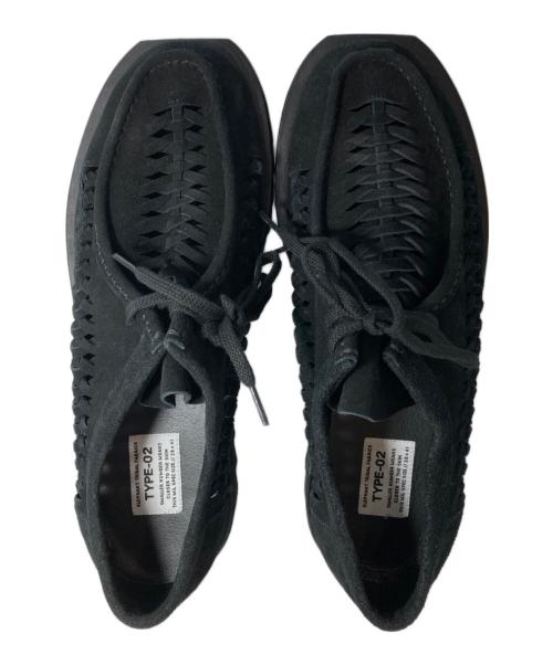 elephant TRIBAL fabrics（エレファントトライバルファブリックス）elephant TRIBAL fabrics (エレファントトライバルファブリックス) SUEDE KNITTING SHOES(スエードニッティングシューズ) ブラック サイズ:28cmの古着・服飾アイテム