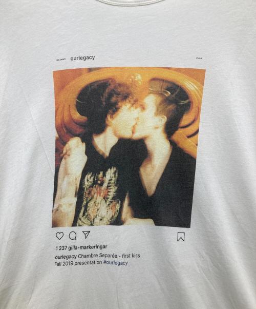 OUR LEGACY（アワーレガシー）OUR LEGACY (アワーレガシー) NEW BOX T-SHIRT FIRST KISS ホワイト サイズ:46の古着・服飾アイテム