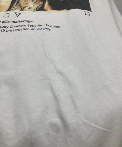 OUR LEGACY（アワーレガシー）OUR LEGACY (アワーレガシー) NEW BOX T-SHIRT FIRST KISS ホワイト サイズ:46の古着・服飾アイテム