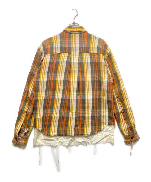 Midorikawa（ミドリカワ）Midorikawa (ミドリカワ) Cut off layered Shirt ブラウン サイズ:FREEの古着・服飾アイテム