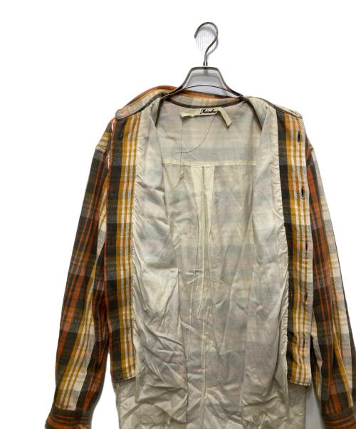 Midorikawa（ミドリカワ）Midorikawa (ミドリカワ) Cut off layered Shirt ブラウン サイズ:FREEの古着・服飾アイテム