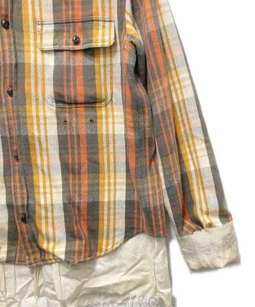 Midorikawa（ミドリカワ）Midorikawa (ミドリカワ) Cut off layered Shirt ブラウン サイズ:FREEの古着・服飾アイテム