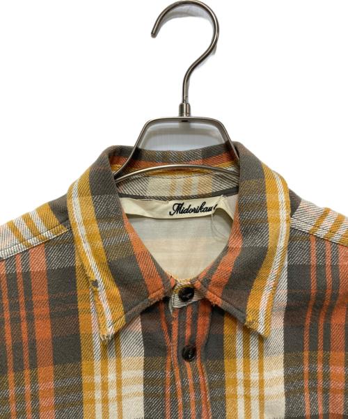 Midorikawa（ミドリカワ）Midorikawa (ミドリカワ) Cut off layered Shirt ブラウン サイズ:FREEの古着・服飾アイテム