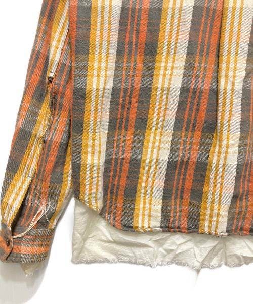 Midorikawa（ミドリカワ）Midorikawa (ミドリカワ) Cut off layered Shirt ブラウン サイズ:FREEの古着・服飾アイテム