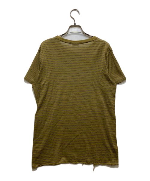 Saint Laurent Paris（サンローランパリ）Saint Laurent Paris (サンローランパリ) ボーダーTシャツ イエロー サイズ:XSの古着・服飾アイテム