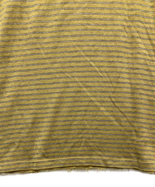 Saint Laurent Paris（サンローランパリ）Saint Laurent Paris (サンローランパリ) ボーダーTシャツ イエロー サイズ:XSの古着・服飾アイテム