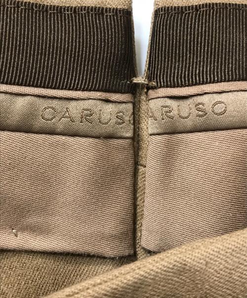 CARUSO（カルーゾ）CARUSO (カルーゾ) サキソニーウール 1プリーツ スラックス 52-04-24-04001 ブラウン サイズ:44の古着・服飾アイテム