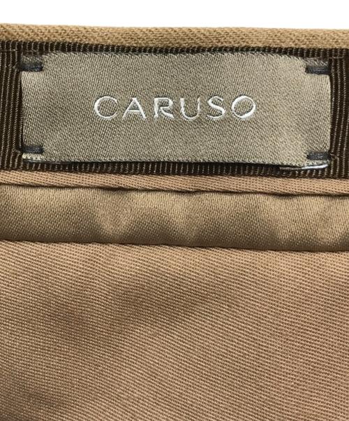 CARUSO（カルーゾ）CARUSO (カルーゾ) サキソニーウール 1プリーツ スラックス 52-04-24-04001 ブラウン サイズ:44の古着・服飾アイテム