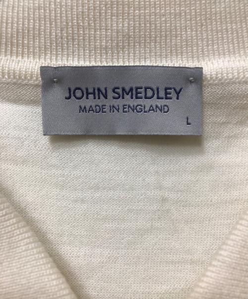 JOHN SMEDLEY（ジョンスメドレー）JOHN SMEDLEY (ジョンスメドレー) ウールニットポロシャツ ベージュ サイズ:Lの古着・服飾アイテム