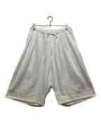 ANCELLMアンセルム）の古着「3/4 TUCK SWEAT SHORTS（タックスウェットパンツ）」｜ホワイト