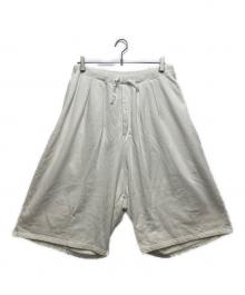 ANCELLM（アンセルム）の古着「3/4 TUCK SWEAT SHORTS（タックスウェットパンツ）」｜ホワイト