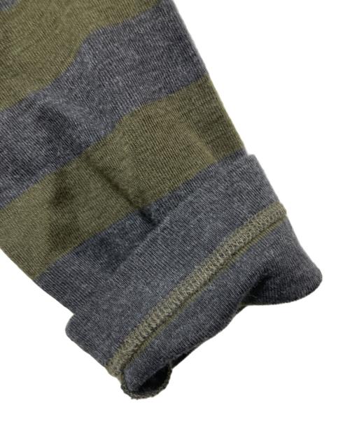 tricot COMME des GARCONS（トリココムデギャルソン）tricot COMME des GARCONS (トリココムデギャルソン) ヘンリーネック ボーダーニット AD2003 LT1221160 カーキ サイズ:実寸参照の古着・服飾アイテム