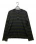 tricot COMME des GARCONS（トリココムデギャルソン）の古着「ヘンリーネック ボーダーニット AD2003 LT1221160」｜カーキ