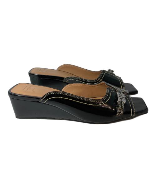 GANNI（ガニー）GANNI (ガニー) Butterfly Wedge Mules（バタフライ ウェッジ ミュール） / サンダル　S3048 ブラック サイズ:39の古着・服飾アイテム