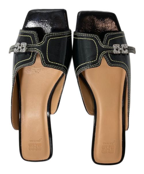 GANNI（ガニー）GANNI (ガニー) Butterfly Wedge Mules（バタフライ ウェッジ ミュール） / サンダル　S3048 ブラック サイズ:39の古着・服飾アイテム