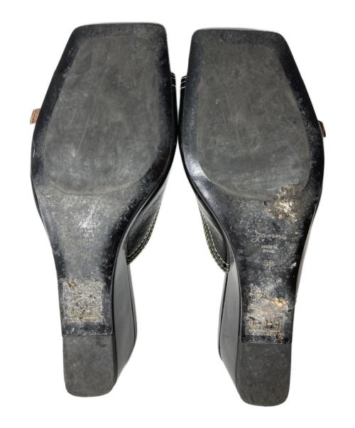 GANNI（ガニー）GANNI (ガニー) Butterfly Wedge Mules（バタフライ ウェッジ ミュール） / サンダル　S3048 ブラック サイズ:39の古着・服飾アイテム