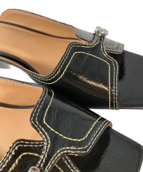 GANNI（ガニー）GANNI (ガニー) Butterfly Wedge Mules（バタフライ ウェッジ ミュール） / サンダル　S3048 ブラック サイズ:39の古着・服飾アイテム