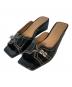 GANNI（ガニー）の古着「Butterfly Wedge Mules（バタフライ ウェッジ ミュール） / サンダル　S3048」｜ブラック