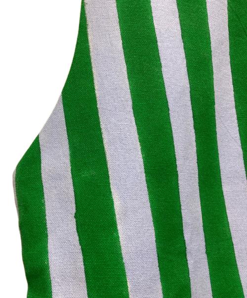 SZ Blockprints（エスゼットブロックプリント）SZ Blockprints (エスゼットブロックプリント) RINA STRIPE ワンピース 4110300296 グリーン サイズ:Mの古着・服飾アイテム