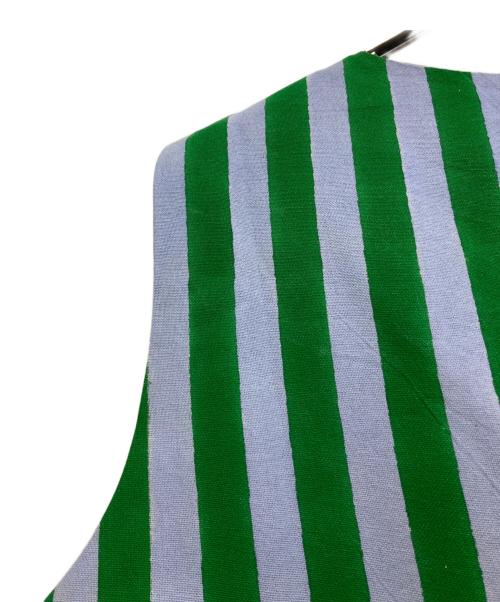 SZ Blockprints（エスゼットブロックプリント）SZ Blockprints (エスゼットブロックプリント) RINA STRIPE ワンピース 4110300296 グリーン サイズ:Mの古着・服飾アイテム
