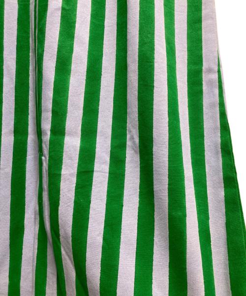 SZ Blockprints（エスゼットブロックプリント）SZ Blockprints (エスゼットブロックプリント) RINA STRIPE ワンピース 4110300296 グリーン サイズ:Mの古着・服飾アイテム