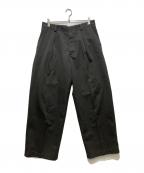 RAKINESラキネス）の古着「Post-work Twill  Overlap pants (ポストワークツイルオーバーラップパンツ)」｜チャコールグレー