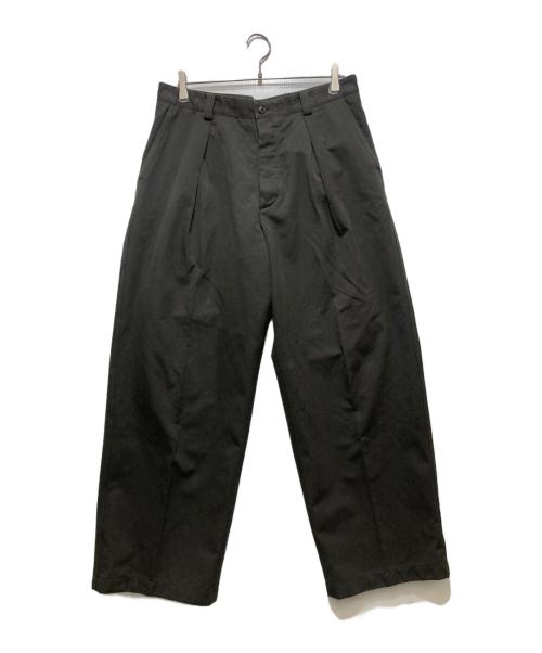 RAKINES（ラキネス）RAKINES (ラキネス) Post-work Twill  Overlap pants (ポストワークツイルオーバーラップパンツ) チャコールグレー サイズ:3の古着・服飾アイテム