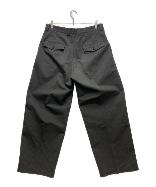 RAKINES（ラキネス）RAKINES (ラキネス) Post-work Twill  Overlap pants (ポストワークツイルオーバーラップパンツ) チャコールグレー サイズ:3の古着・服飾アイテム