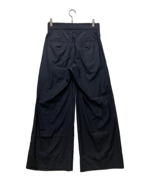 Hedie.+（エディークロス）Hedie.+ (エディークロス) 26SS Wool Back Satin Pants(ウールバックサテンパンツ)　26030300402010 ネイビー サイズ:Sの古着・服飾アイテム
