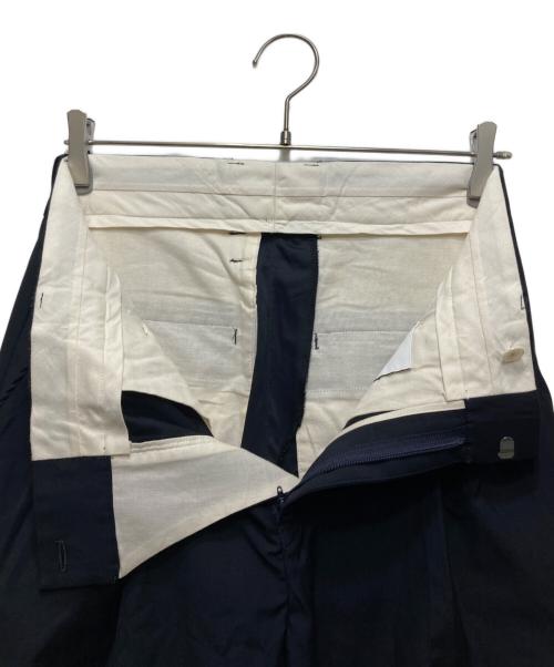 Hedie.+（エディークロス）Hedie.+ (エディークロス) 26SS Wool Back Satin Pants(ウールバックサテンパンツ)　26030300402010 ネイビー サイズ:Sの古着・服飾アイテム