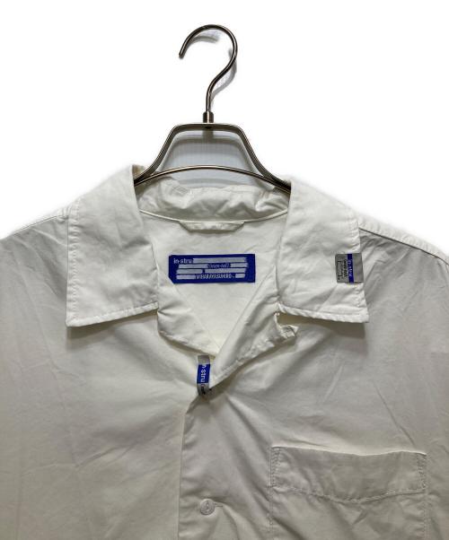 MIHARA YASUHIRO（ミハラヤスヒロ）MIHARA YASUHIRO (ミハラヤスヒロ) 26SS OVER DYE SS SHIRTS(オーバーダイショートスリーブシャツ)  in・stru(men-tal) ホワイト サイズ:44の古着・服飾アイテム