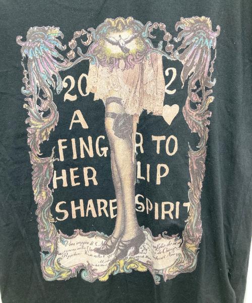 SHARE SPIRIT（シェアスピリット）SHARE SPIRIT (シェアスピリット) ROSELEG Tee / ノースリーブTシャツ　Y2K ブラック サイズ:記載無の古着・服飾アイテム