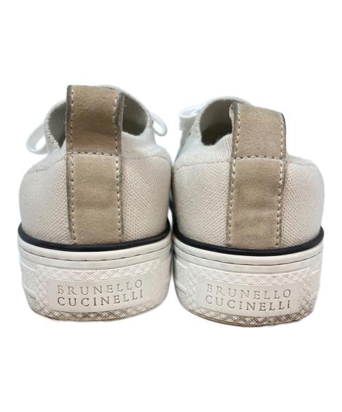 BRUNELLO CUCINELLI（ブルネロクチネリ）BRUNELLO CUCINELLI (ブルネロクチネリ) ニット×スウェード モニーレ パネルスニーカー　241MZ49G2650 ベージュ サイズ:SIZE 39の古着・服飾アイテム