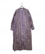 sara mallikaサラマリカ）の古着「Kareena Square Print Tassel Dress」｜ピンク