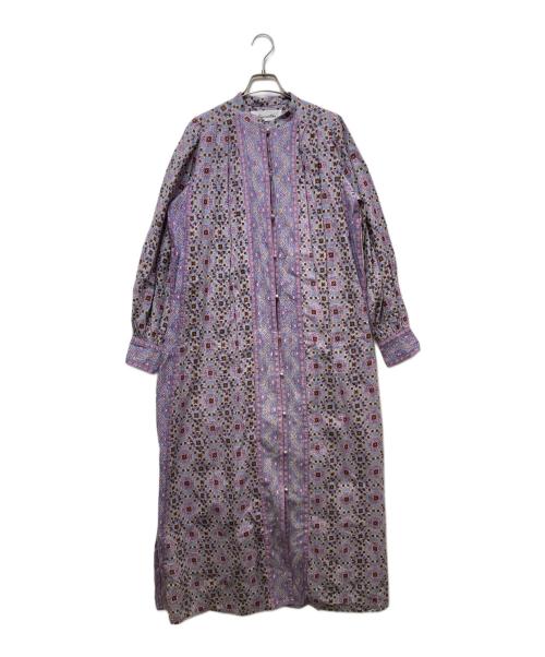 sara mallika（サラマリカ）sara mallika (サラマリカ) Kareena Square Print Tassel Dress ピンク サイズ:Ｍの古着・服飾アイテム