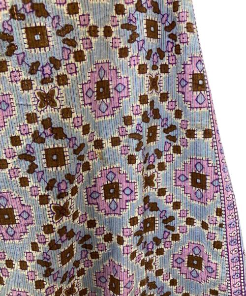 sara mallika（サラマリカ）sara mallika (サラマリカ) Kareena Square Print Tassel Dress ピンク サイズ:Ｍの古着・服飾アイテム