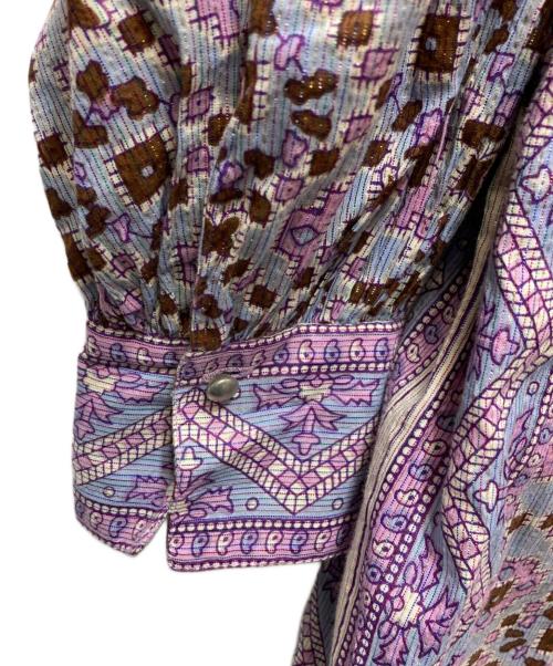 sara mallika（サラマリカ）sara mallika (サラマリカ) Kareena Square Print Tassel Dress ピンク サイズ:Ｍの古着・服飾アイテム