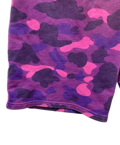 A BATHING APE（アベイシングエイプ）A BATHING APE (アベイシングエイプ) COLOR CAMO SWEAT SHORTS パープル サイズ:Mの古着・服飾アイテム