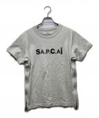 A.P.C.×sacaiアーペーセー×サカイ）の古着「SIDE ZIP LOGO TEE/サイドジップロゴティ」｜グレー