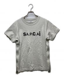 A.P.C.×sacai（アーペーセー×サカイ）の古着「SIDE ZIP LOGO TEE/サイドジップロゴティ」｜グレー