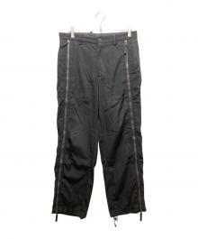 ISSEY MIYAKE MEN（イッセイミヤケメン）の古着「パラシュートジップナイロンデザインパンツ　ME03FF604」｜ブラック
