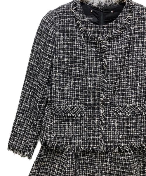 theory（セオリー）theory (セオリー) ツイードセットアップ 01-8104103-055-700 ブラックの古着・服飾アイテム